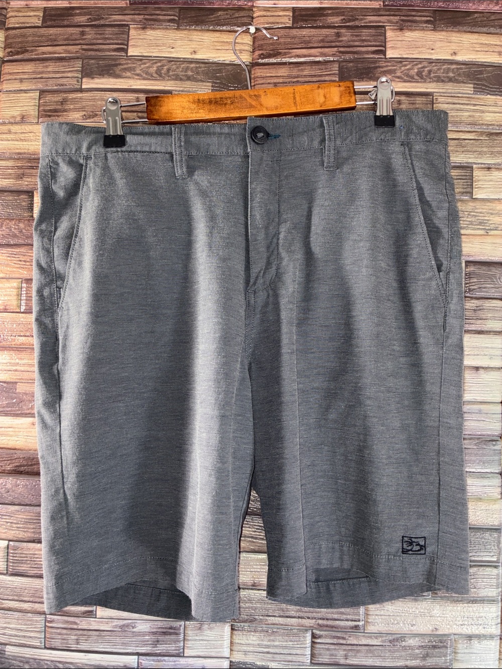 EUC Honolua Surf Co. Gray Athletic Shorts with Subtle Logo 34